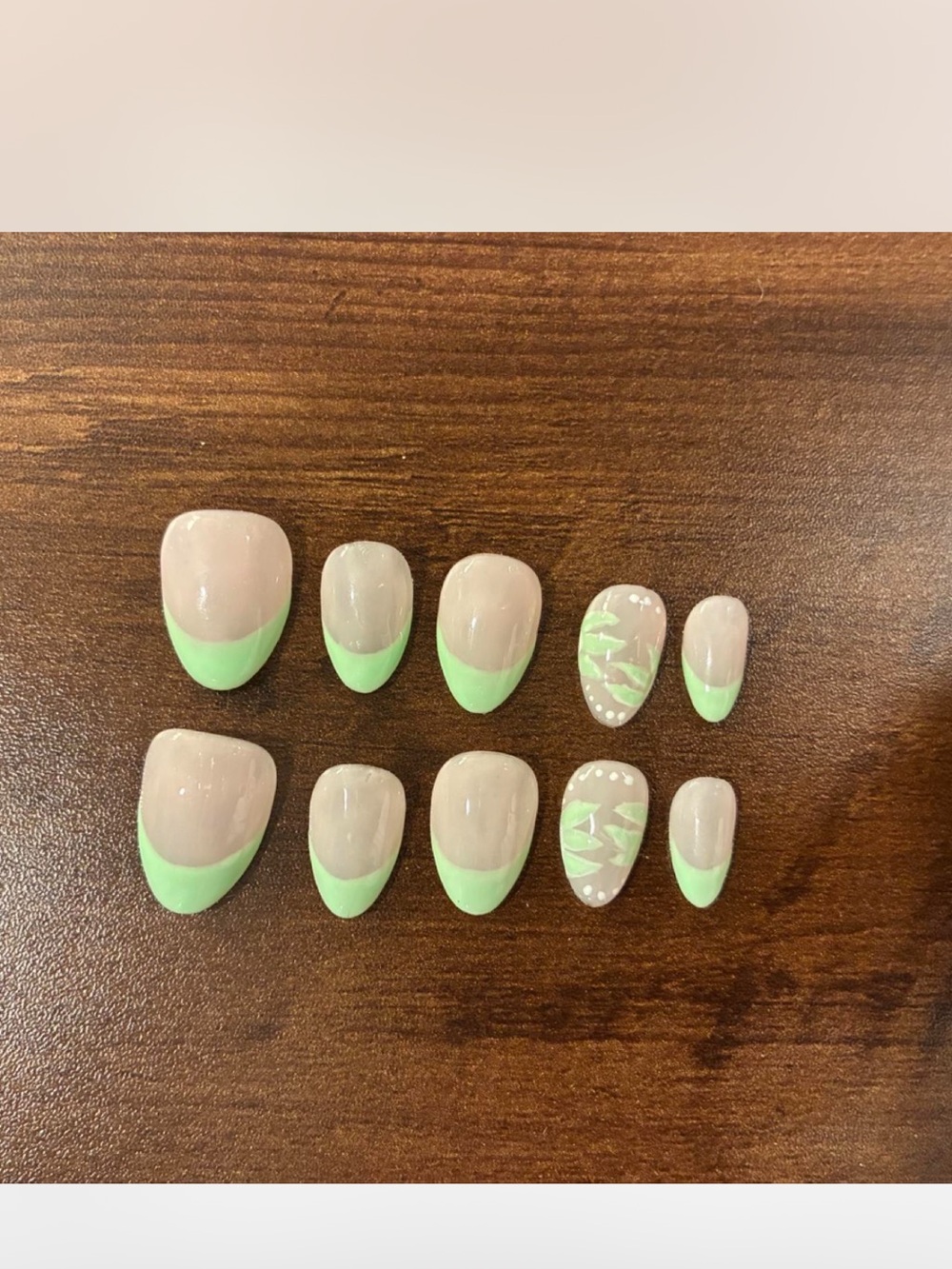 Handmade Press-on Nail Set Mint Green